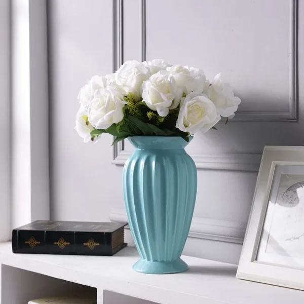 MONN European Minimalist Clear Flower Vase, 25cm