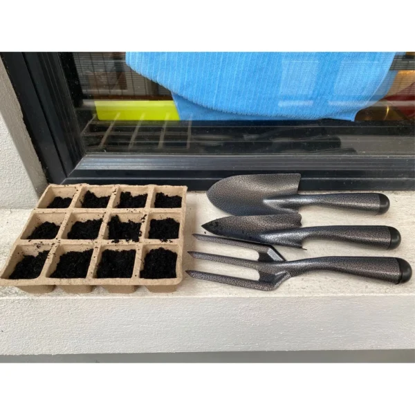 3-Piece Heavy-Duty Steel Garden Hand Tool Set