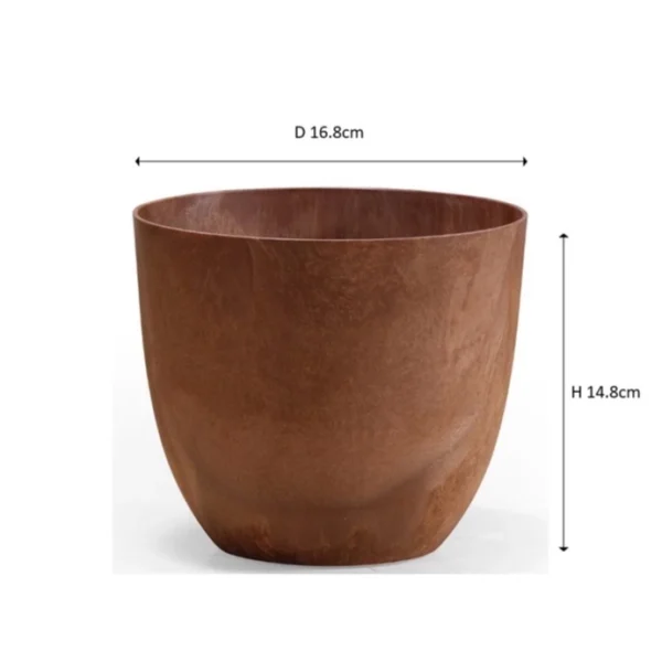 Artstone Bola Pot D17 × H15, Decorative Lightweight Flower Pot