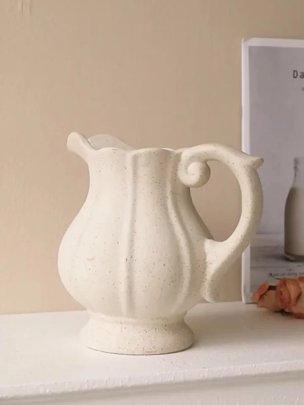 Nordic Retro Ceramic Flower Vase, White