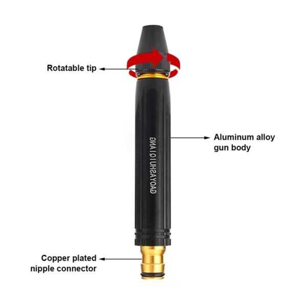 Adjustable High-Pressure Water Jet Spray Gun for Garden & Car Wash