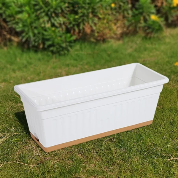 Thickened Rectangular Plastic Flower Pots for Outdoor Gardening