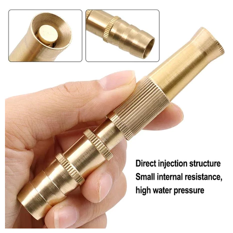 Adjustable Brass High-Pressure Garden Hose Nozzle