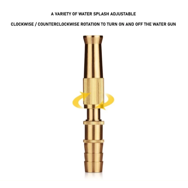 Adjustable Brass High-Pressure Garden Hose Nozzle