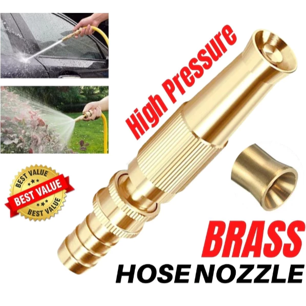 Adjustable Brass High-Pressure Garden Hose Nozzle