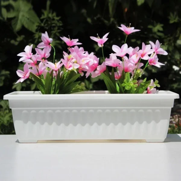 Thickened Rectangular Plastic Flower Pots for Outdoor Gardening