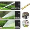 Adjustable Brass High-Pressure Garden Hose Nozzle