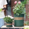 Army Green / Black Gallon Plastic Flower Pot