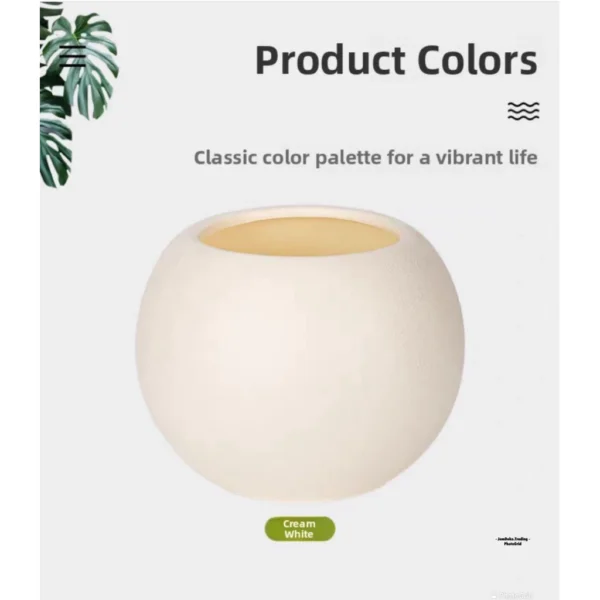 High-End Creamy Style Flower Pot