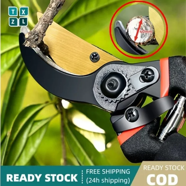 SK5 Steel Gardening Pruning Shears with Ergonomic Handles