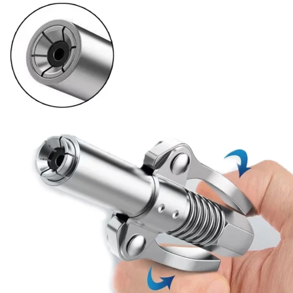 10,000 PSI Double-Handle Grease Quick-Lock Coupler & Injector Nozzle