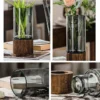 PlantList Optical Colored Glass Flower Vase