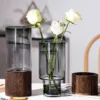 PlantList Optical Colored Glass Flower Vase