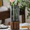 PlantList Optical Colored Glass Flower Vase