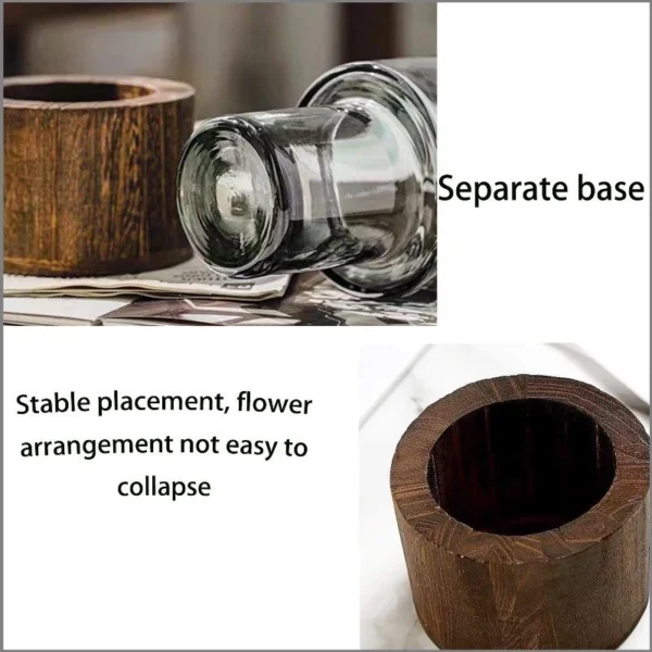 PlantList Optical Colored Glass Flower Vase