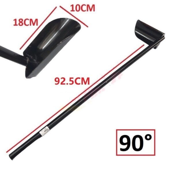 92.5cm Heavy-Duty Metal Drain Scoop Hoe with Handle
