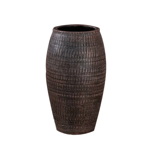 Vintage Crude Pottery Flower Pot & Vase