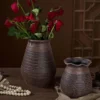 Vintage Crude Pottery Flower Pot & Vase