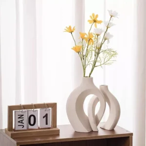 Ceramic Off-White Luxury Flower Vase