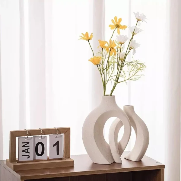 Ceramic Off-White Luxury Flower Vase