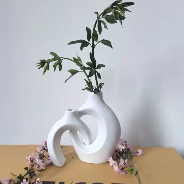 Ceramic Off-White Luxury Flower Vase