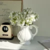 Nordic Retro Ceramic Flower Vase, White