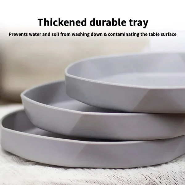 Thickened Plastic Flower Pot with Saucer