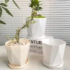 Thickened Plastic Flower Pot with Saucer