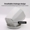 Thickened Plastic Flower Pot with Saucer