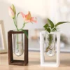 Japanese Style Straw Glass Flower Vase