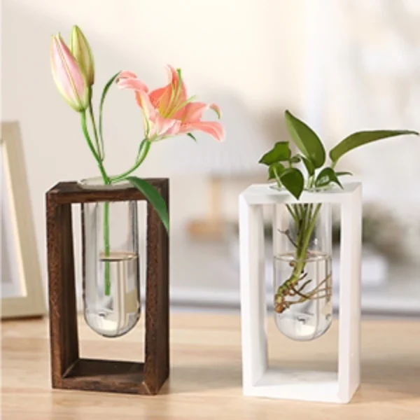 Japanese Style Straw Glass Flower Vase