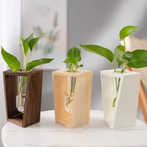 Japanese Style Straw Glass Flower Vase