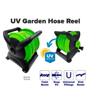 VIP Stackable Garden Hose Reel Set with Wall Mount, 15m / 20m